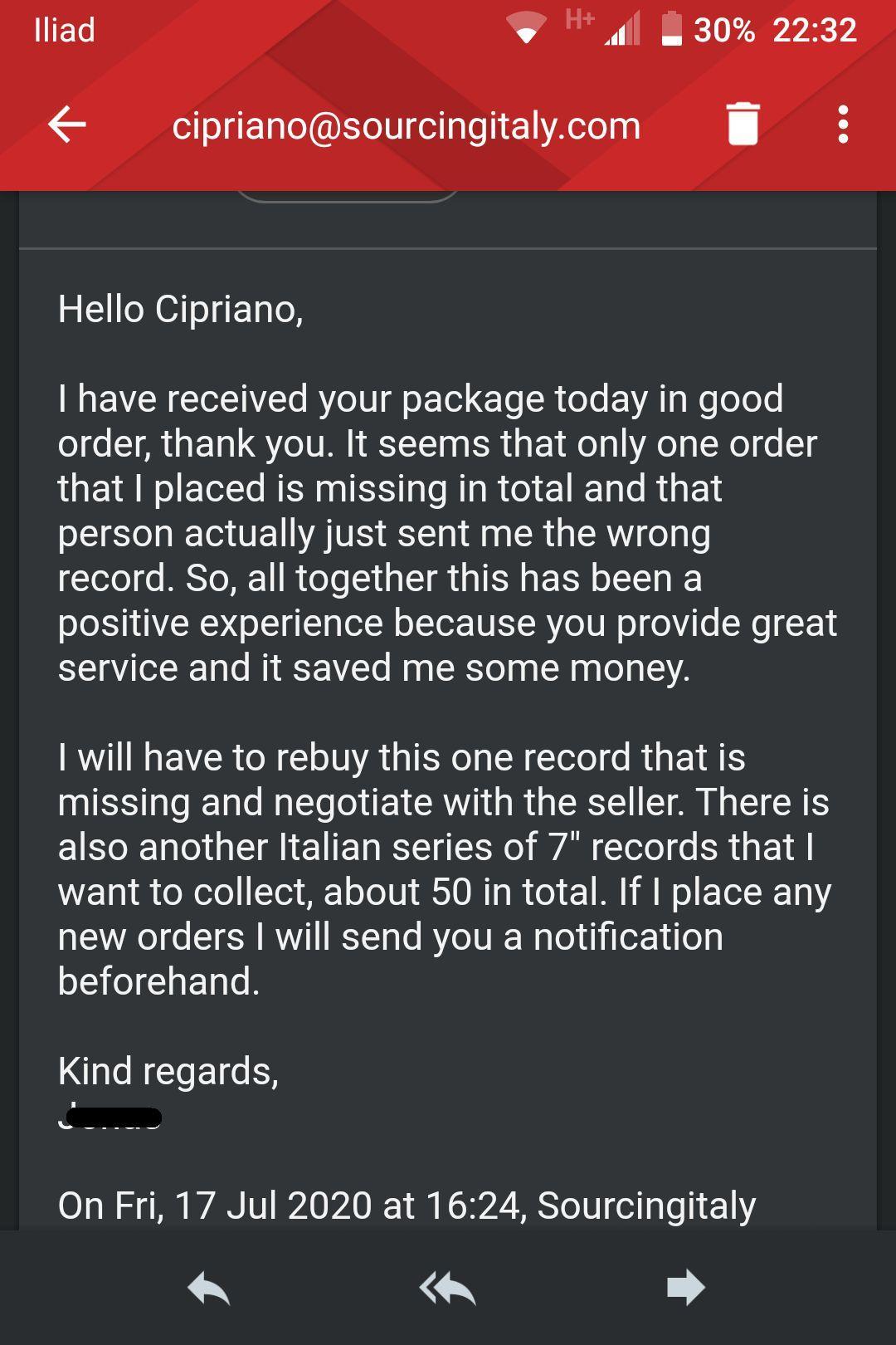 Reship Parcel Italy 239 Reship Parcel Italy 239